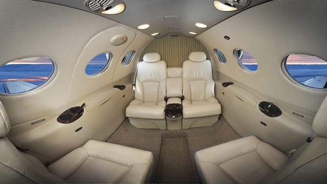 Private plane interior
