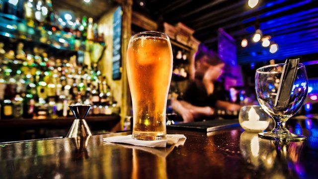 beer in a bar